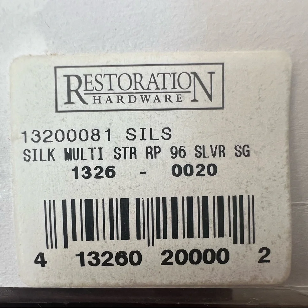 RESTORATION HARDWARE ~ NEW Silk Taffeta Multi-stripe Drapery. 50 x 96.